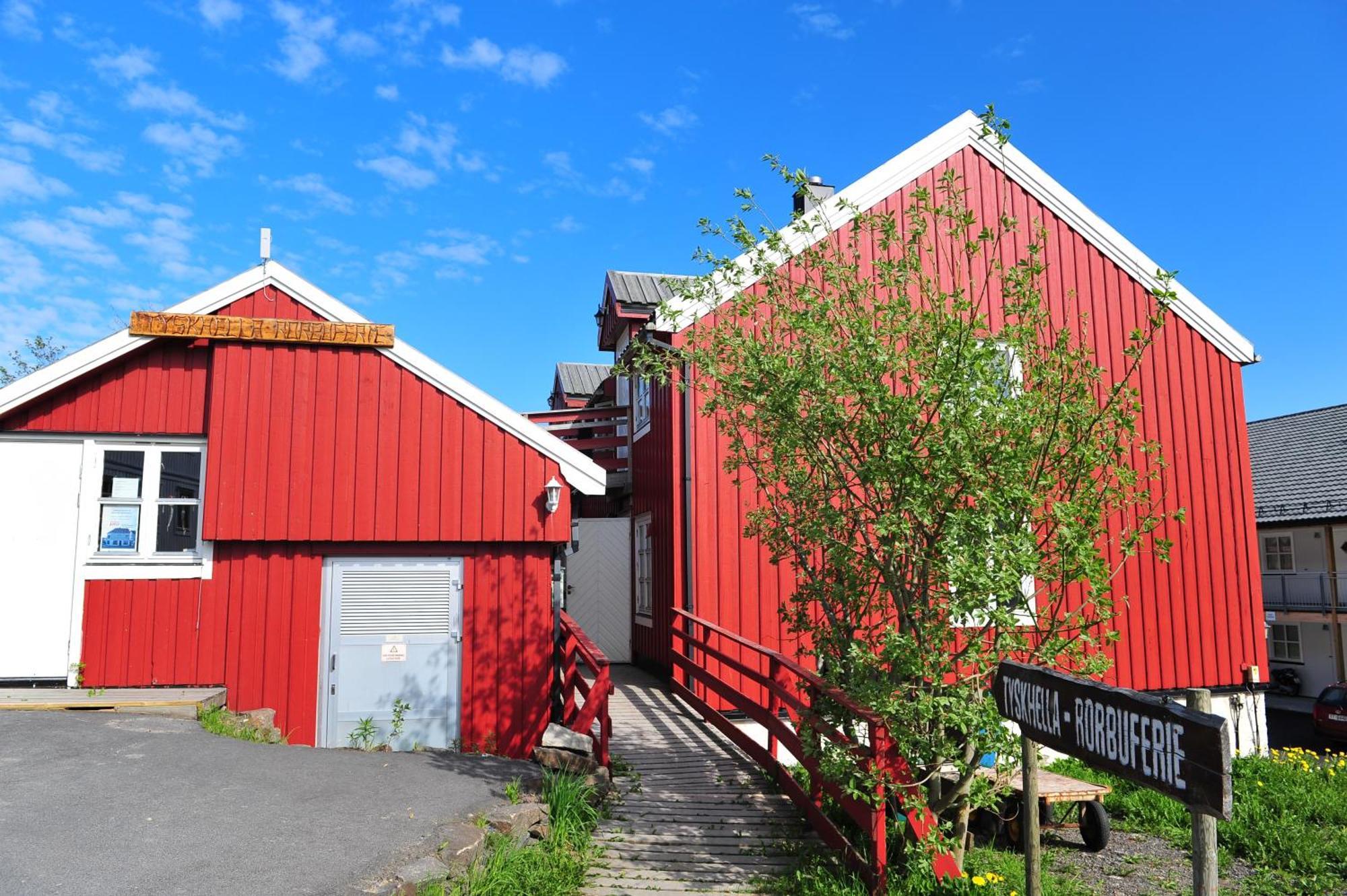 Apartamento Tyskhella Rorbuer Kabelvåg Exterior foto